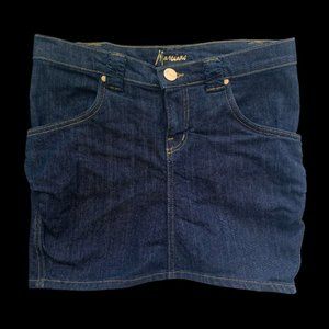 Marciano Denim Skirt with Ruched Rear